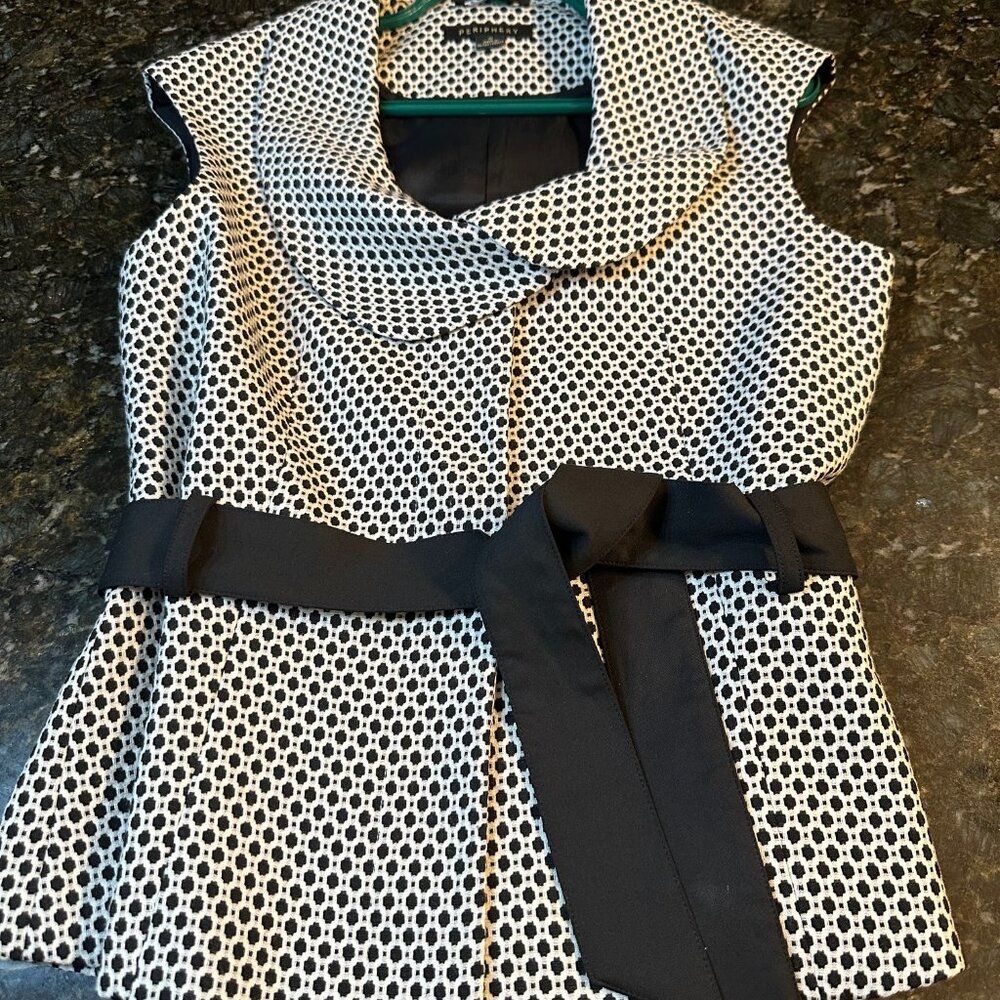 Black and white polka dot top